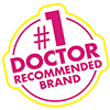 number one doctor-recommended brand sticker